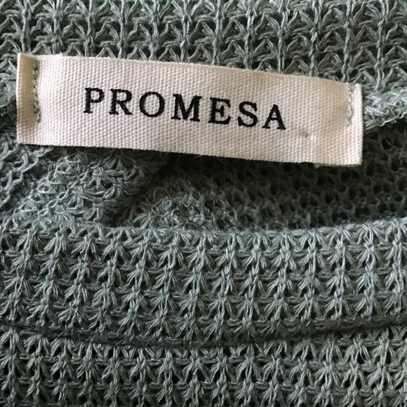 Sage Green Open Back Cover Up or Summer Top - Picture 5 of 5